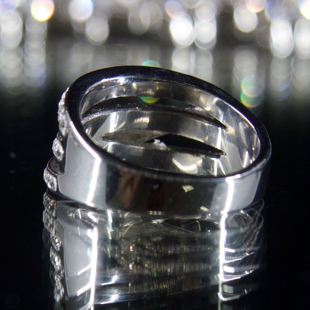 14kt Gold Dipped Swarovski Channel Ring - image 5